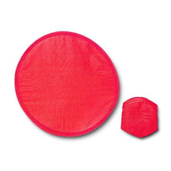 Foldable frisbee in pouch