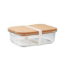 Glass lunch box with cork lid
