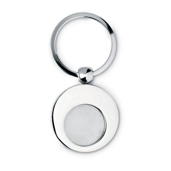 Metal key ring with token