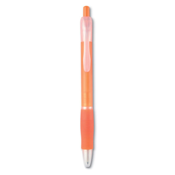Ball pen with rubber grip