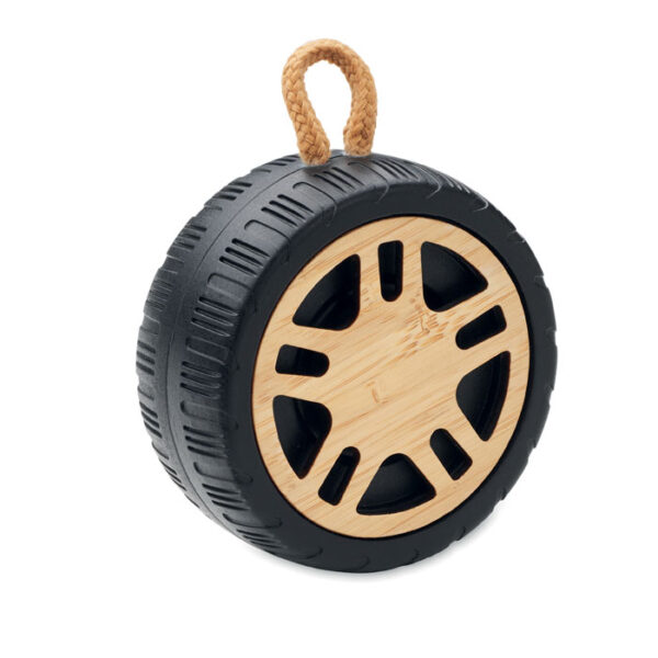 Wireless speaker tire shaped