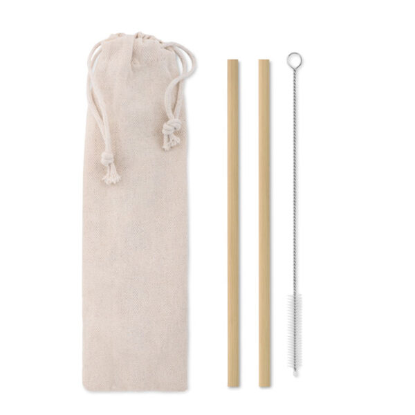 Bamboo Straw w/brush in pouch