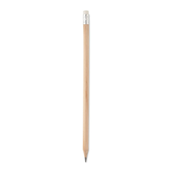 Natural pencil with eraser