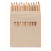12 coloured pencils set