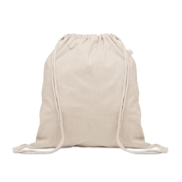 Recycled cotton drawstring bag