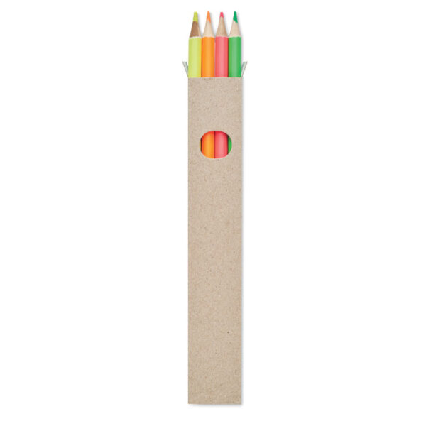 4 highlighter pencils in box