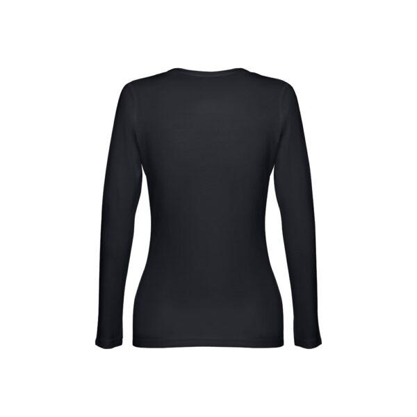 30126_103-b THC BUCHAREST WOMEN. Long-sleeved scoop neck fitted T-shirt for women. 100% carded cotton