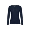 30126_104 THC BUCHAREST WOMEN. Long-sleeved scoop neck fitted T-shirt for women. 100% carded cotton