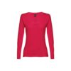 30126_105 THC BUCHAREST WOMEN. Long-sleeved scoop neck fitted T-shirt for women. 100% carded cotton