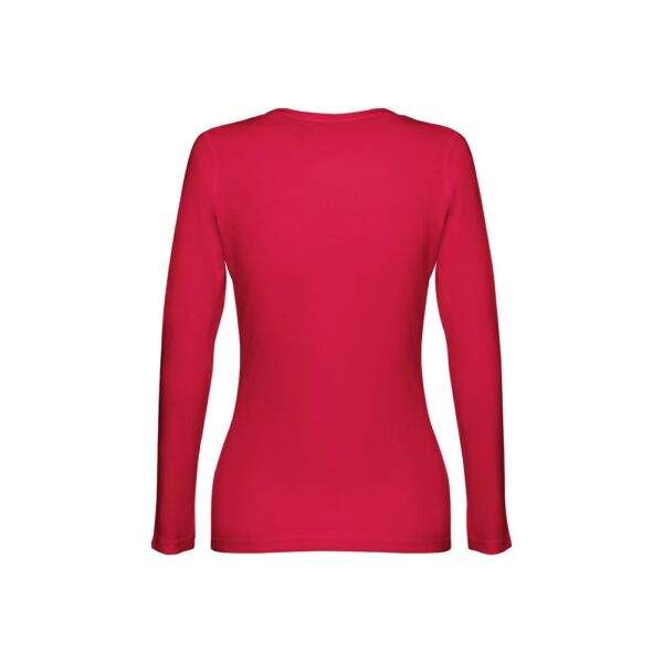 30126_105-b THC BUCHAREST WOMEN. Long-sleeved scoop neck fitted T-shirt for women. 100% carded cotton