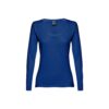 30126_114 THC BUCHAREST WOMEN. Long-sleeved scoop neck fitted T-shirt for women. 100% carded cotton