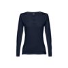 30126_134 THC BUCHAREST WOMEN. Long-sleeved scoop neck fitted T-shirt for women. 100% carded cotton