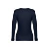 30126_134-b THC BUCHAREST WOMEN. Long-sleeved scoop neck fitted T-shirt for women. 100% carded cotton
