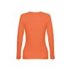 30126_141-b THC BUCHAREST WOMEN. Long-sleeved scoop neck fitted T-shirt for women. 100% carded cotton