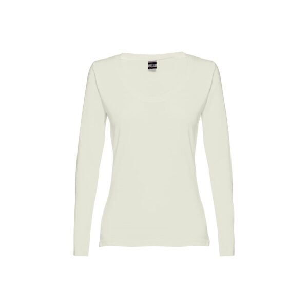 30126_159 THC BUCHAREST WOMEN. Long-sleeved scoop neck fitted T-shirt for women. 100% carded cotton