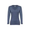 30126_194 THC BUCHAREST WOMEN. Long-sleeved scoop neck fitted T-shirt for women. 100% carded cotton