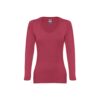 30126_195 THC BUCHAREST WOMEN. Long-sleeved scoop neck fitted T-shirt for women. 100% carded cotton
