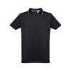 THC ROME. Men's Polo Shirt with contrast colour trim and buttons
