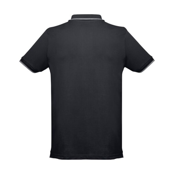 THC ROME. Men's Polo Shirt with contrast colour trim and buttons