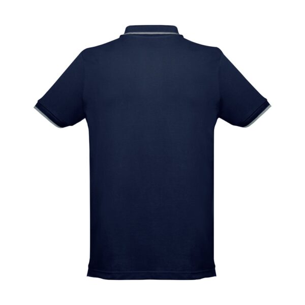 THC ROME. Men's Polo Shirt with contrast colour trim and buttons