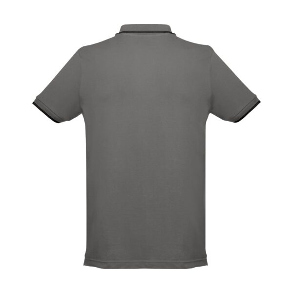 THC ROME. Men's Polo Shirt with contrast colour trim and buttons