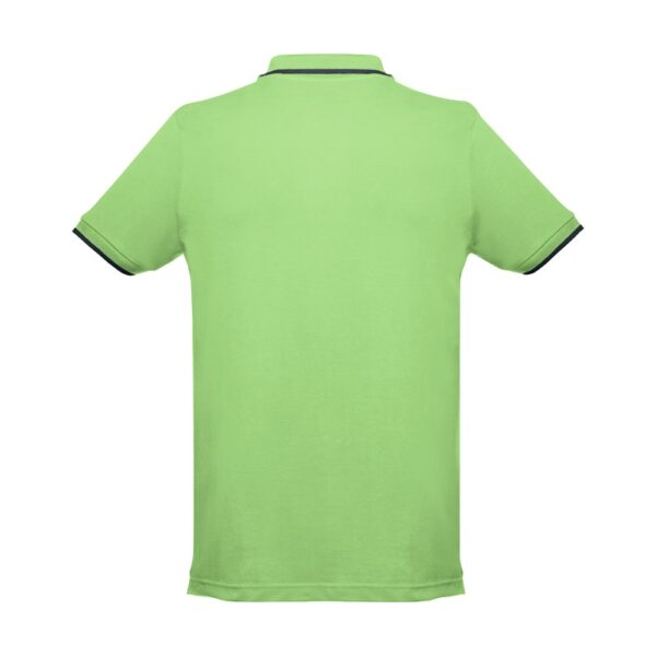 THC ROME. Men's Polo Shirt with contrast colour trim and buttons
