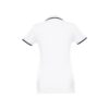 30138_106-b THC ROME WOMEN WH. Women's Polo Shirt with contrast colour trim and buttons