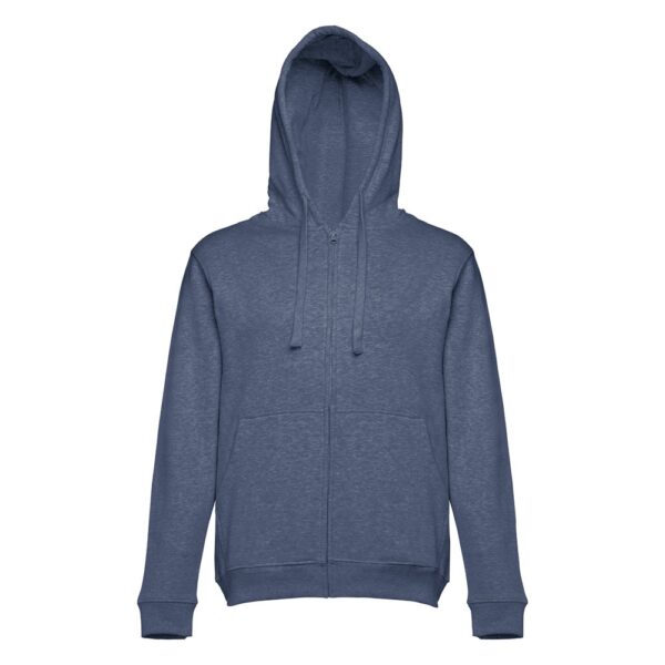 THC AMSTERDAM. Men's hoodie in cotton and polyester with full zip