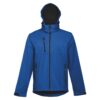 THC ZAGREB. Men's softshell jacket with detachable hood and rounded back hem