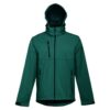 THC ZAGREB. Men's softshell jacket with detachable hood and rounded back hem