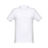 THC MONACO WH. Men's short-sleeved piqué polo shirt in 100% cotton