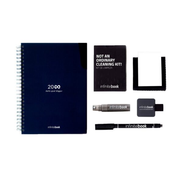 STARTER KIT INFINITE PLANNER A5. Set includes an A5"infinite Diary", cleaning kit, marker and marker holder