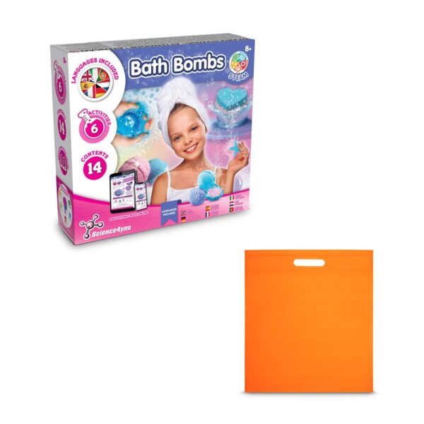 Bath Bombs Kit IV. Educational toy supplied with a non-woven gift bag (80 g/m²)
