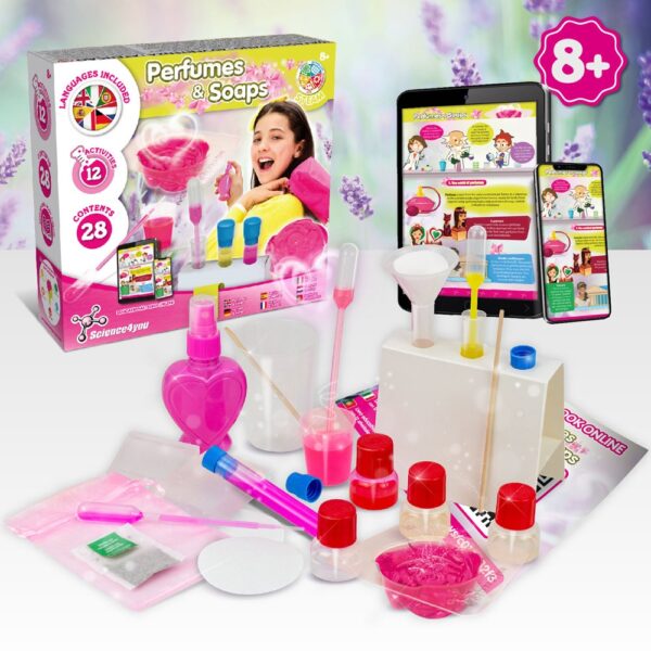 Perfume & Soap Factory Kit II. Educational game supplied with a kraft paper gift bag (90 g/m²), made from FSC™ certified material and other controlled materials