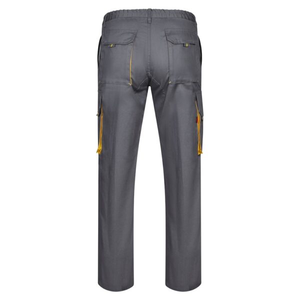 VL HYPNOS. Two-tone multi-pocket twill trousers (200g/m²), in cotton (35%) and polyester (65%)