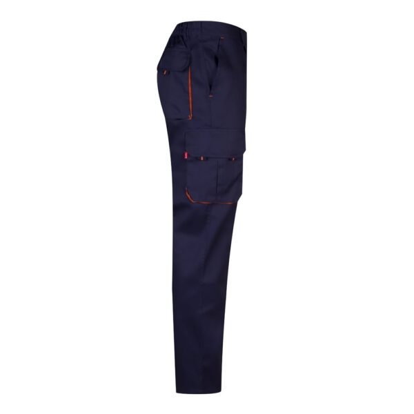 VL HYPNOS. Two-tone multi-pocket twill trousers (200g/m²), in cotton (35%) and polyester (65%)