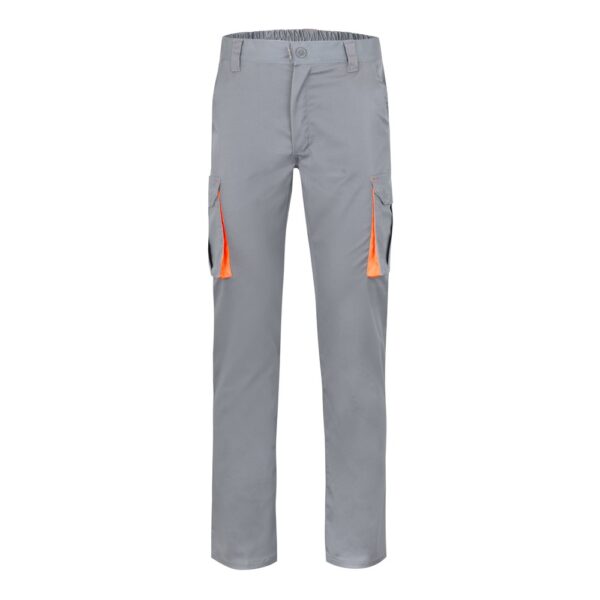 VL HYPNOS. Two-tone multi-pocket twill trousers (200g/m²), in cotton (35%) and polyester (65%)