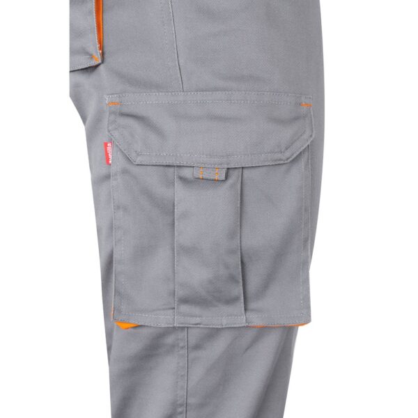 VL HYPNOS. Two-tone multi-pocket twill trousers (200g/m²), in cotton (35%) and polyester (65%)