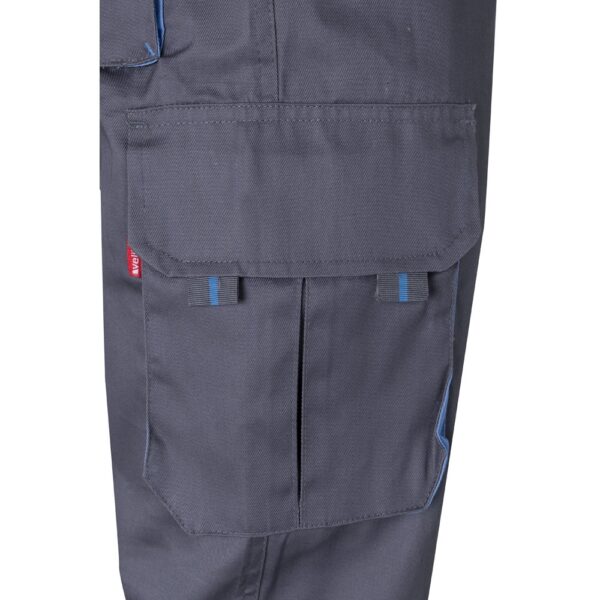 VL HYPNOS. Two-tone multi-pocket twill trousers (200g/m²), in cotton (35%) and polyester (65%)