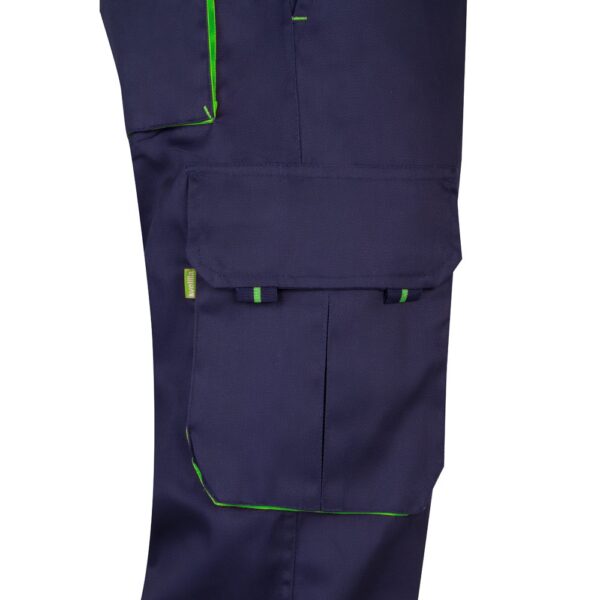 VL HYPNOS. Two-tone multi-pocket twill trousers (200g/m²), in cotton (35%) and polyester (65%)