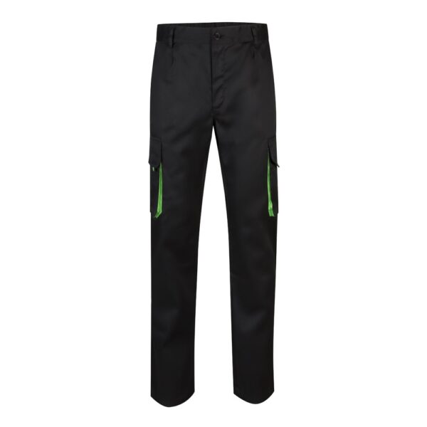 VL HYPNOS. Two-tone multi-pocket twill trousers (200g/m²), in cotton (35%) and polyester (65%)
