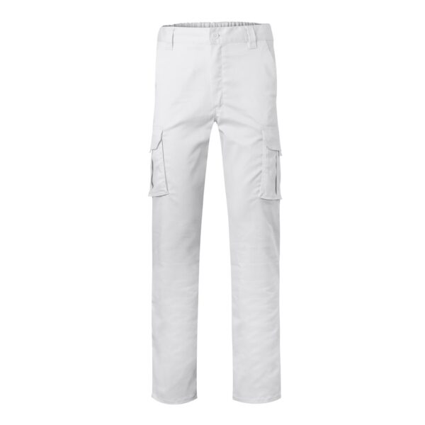 VL PAN. Multi-pocket stretch trousers (290g/m²), in cotton (46%), EME (38%) and polyester (16%)