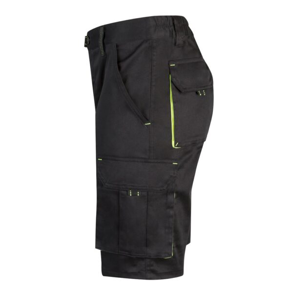 VL HEMERA. Two-tone, multi-pocket stretch Bermuda shorts (240g/m²), in cotton (46%), EME (38%) and polyester (16%)