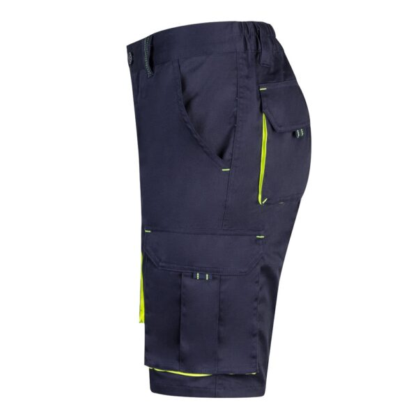 VL HEMERA. Two-tone, multi-pocket stretch Bermuda shorts (240g/m²), in cotton (46%), EME (38%) and polyester (16%)