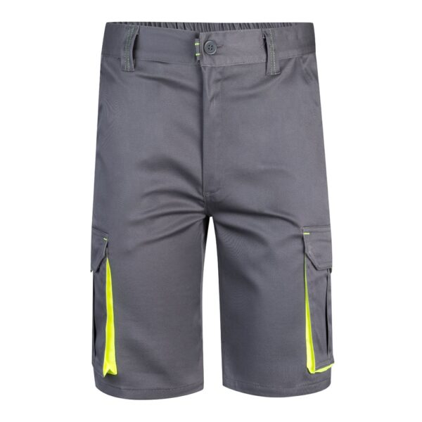 VL HEMERA. Two-tone, multi-pocket stretch Bermuda shorts (240g/m²), in cotton (46%), EME (38%) and polyester (16%)