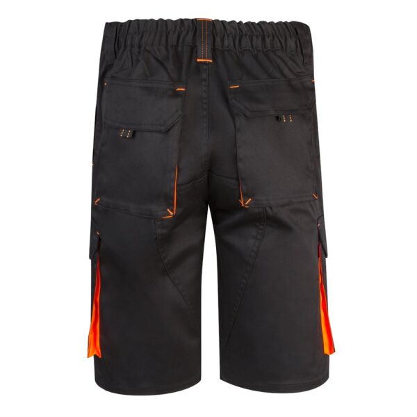 VL HEMERA. Two-tone, multi-pocket stretch Bermuda shorts (240g/m²), in cotton (46%), EME (38%) and polyester (16%)
