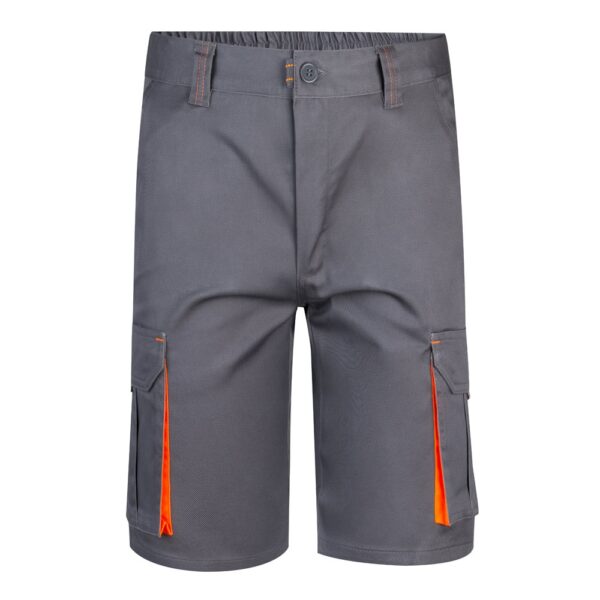 VL HEMERA. Two-tone, multi-pocket stretch Bermuda shorts (240g/m²), in cotton (46%), EME (38%) and polyester (16%)
