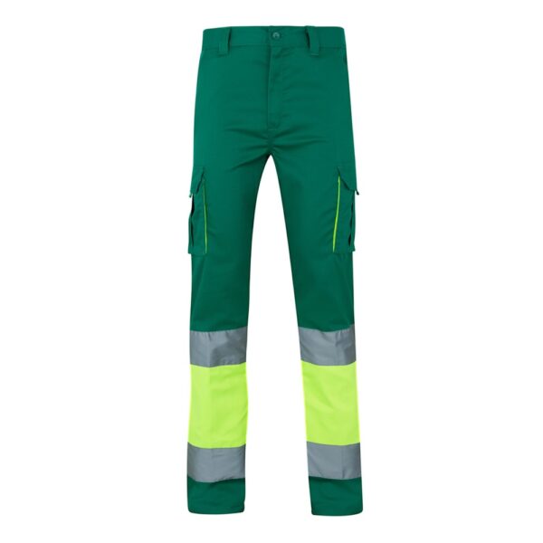 VL ZEUS LARGE. Two-tone, multi-pocket stretch trousers (240g/m²), in cotton (46%), EME (38%) and polyester (16%)