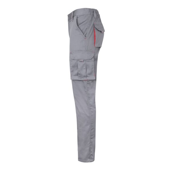 VL FIDES. Two-tone, multi-pocket stretch trousers (240g/m²), in cotton (46%), EME (38%) and polyester (16%)