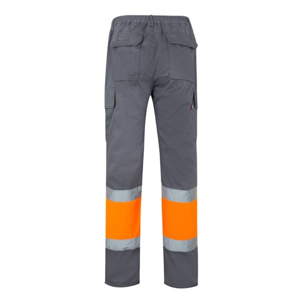 VL ATHENA. Two-tone twill trousers (210g/m²), lined, multi-pocket, in cotton (20%) and polyester (80%)